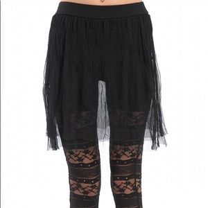 NWT RYU tulle skirt leggin/tights in black